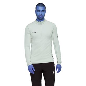 Mammut Mammut Heren Aener Quarter Zip Slim Fleece (Zilveren Salie)