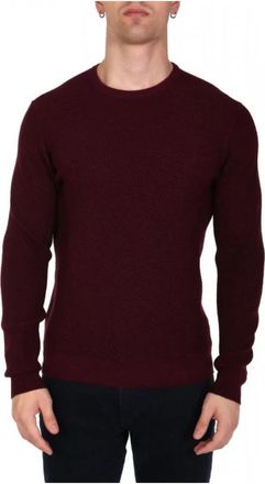 Gran Sasso Rondgebreide kleding - Heren - Ronde hals truien - Rood - L - Wol - Truien & Vesten