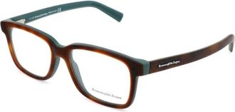 Ermenegildo Zegna Glasses, male, Brown, Size: ONE SIZE Rectangular Eyeglasses Frame