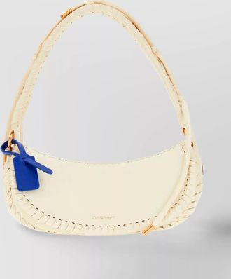 Off-white edge leather shoulder bag