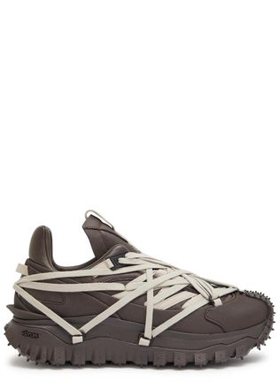 Rick Owens Trailgrip Megalace Leather Sneakers - Grey - 44 (IT44 / UK10)