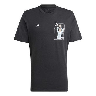 adidas Messi Football Icon Graphic Tee Black IB4909