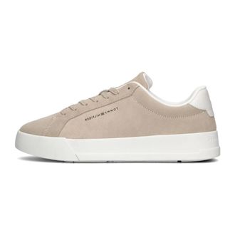 Tommy Hilfiger Schoenen, Heren, Beige, 45 EU, Su&egrave;de, Suede Low Top Sneakers