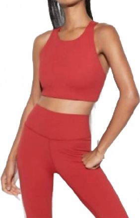 Spiritual Gangster Laurel Longline Bra In Red Heart