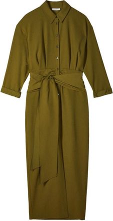 Patrizia Pepe Vestido Camisero Largo - Dresses - Mujer - Verde - S
