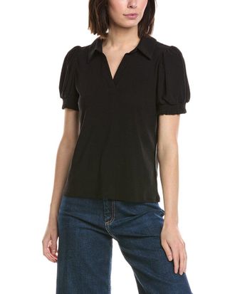 CeCe by Cynthia Steffe Cece Split Neck Collared Top