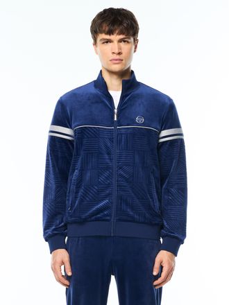 Sergio Tacchini Debossed Orion Velour Track Jacket