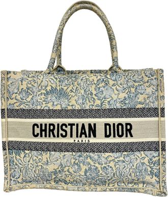 Dior Light Blue Canvas Tote Bag (Pre-Owned)