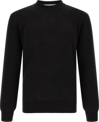 Golden Goose Golden Crew Neck Sweater - Heren - Ronde hals truien - Zwart - M - Katoen - Truien & Vesten