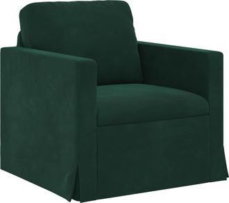 vidaXL Sof&aacute; Verde Oscuro 78 X 78 X 80 Cm Terciopelo Vidaxl