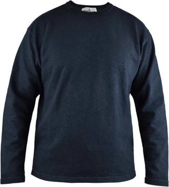 Stone Island Crewneck Sweatshirt - Heren - Longsleeves - Blauw - S - Katoen - Tops