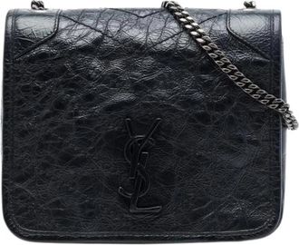 Saint Laurent Pre-owned Niki Wallet on Chain - Dames - Vintage Schoudertas - Zwart - ONE Size - Leer - Vintage