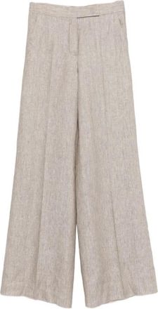 Max Mara Deserto Wide Broeken - Dames - Wijde Broeken - Bruin - XS - Nylon - Broeken