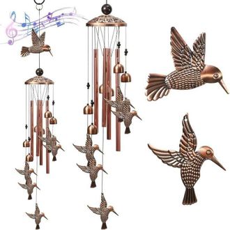 OEM Campanillas De Viento, Campanillas De Viento Retro Con Forma De P&aacute;jaro, Kit De Manualidades Diy Para Jard&iacute;n, Patio, Terraza Y Decoraci&oacute;n Del Hogar - C