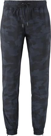 THE (ALPHABET) Camouflage Technische Stof Broek met Rits - Heren - Sweatpants - Zwart - XL - Broeken