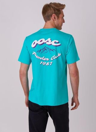 OOSC Powder Club T-Shirt - Aqua at Nordstrom, Size Large