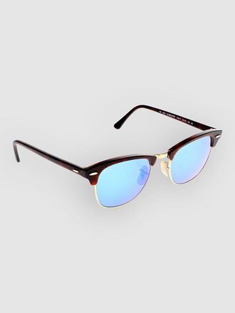 Ray-Ban Clubmaster Sand Havana/Gold Special Sonnenbrille grey mirror blue