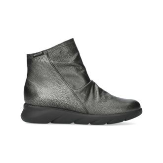 Mephisto Dameslaars met relaxte pasvorm - Dames - Enkellaarsjes - Grijs - 42 EU - Leer - Schoenen