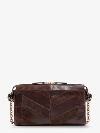 Valentino Garavani Womens Crossbody Bag Panthea Brown Suede Shoulder