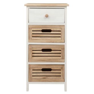 Maisons du monde Cajonera de 4 cajones de paulonia