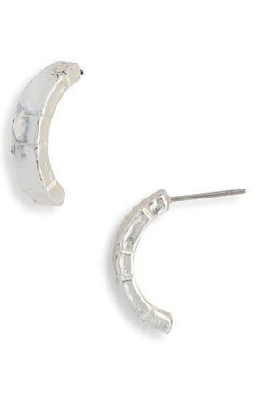 Karine Sultan Brick Half Hoop Earrings in Silver at Nordstrom Rack
