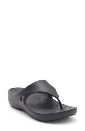 Crocs Kadee Wedge Flip Flop in Black at Nordstrom Rack, Size 10