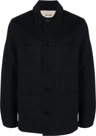 Zadig&Voltaire Giacca camicia con stampa slogan - - Jackets - Uomo - Blu - M