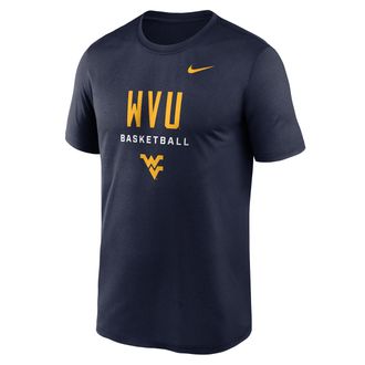 Nike West Virginia Courtside Basketball Legend Nike Mens Dri-FIT College T-Shirt in Blue | 02TI41SWVN-8TZ