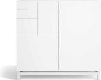 HERDASA Herdasa - Zapatero 2 puertas modelo 513 acabado blanco, 90x90x27 (alto x ancho x fondo)