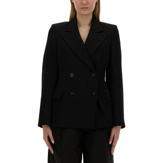 Maison Margiela Double-Breasted Wool Jacket - female - Maison Margiela - Blazers - Black - M - Jackets