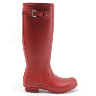 Hunter Original Tall Rubber Womens Calf Length Boots - Red - Size:UK 5