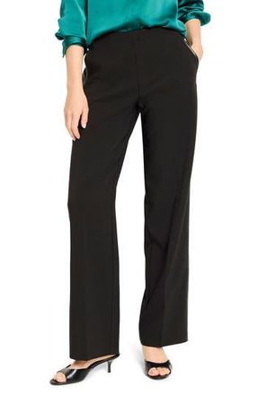 Nic+Zoe Lenox Wide Leg Tuxedo Pants in Black Onyx at Nordstrom Rack, Size X-Small