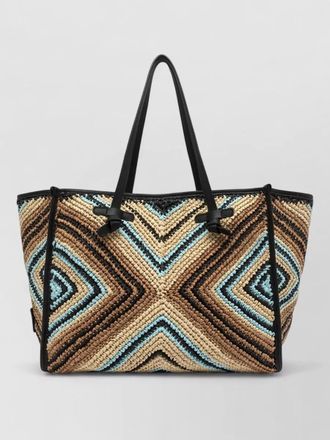 Gianni Chiarini marcella tote bag dual handles woven design