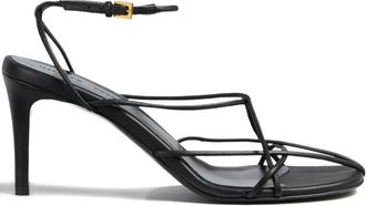 Khaite 75 mm Loulou leren sandalen - Zwart