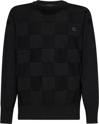 John Richmond Top met essenti&euml;le lijn - Heren - Sweatshirts - Zwart - XS - Wol - Hoodies & sweatvesten