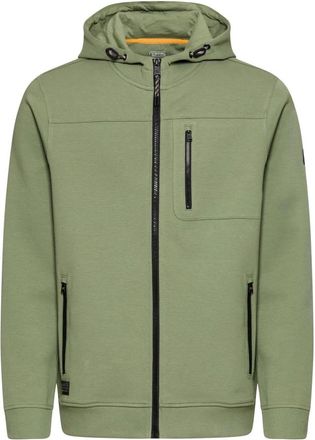 Camel Active Zip-through Sweatshirt - Heren - Sweatshirts & Hoodies - Groen - Maat: 5XL Katoen