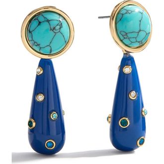 BaubleBar Mia Cubic Zirconia Turquoise Drop Earrings in Blue at Nordstrom