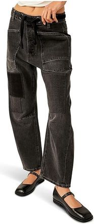Free People Moxie Low Slung Pull-On Barrel Womens Clothing Night Hawk 2 : 27, Cotton/Denim