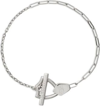 Burberry chain-link T-bar bracelet - men - Brass - One Size - Silver