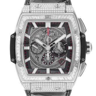 Hublot Pre-owned Hublot Spirit Of Big Bang Chronograph Diamond Skeleton Dial Mens Watch 601.NX.0173.LR.0904