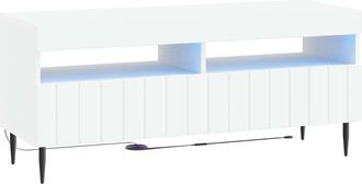 vidaXL Mueble De Tv Led Blanco Madera De Ingenier&iacute;a Vidaxl