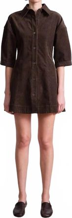 Apiece Apart Luz Mini Dress In Carob