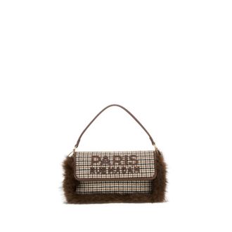 Rue Madam Megeve Shoulder - Dames - Tassen - Bruin - Maat: ONE Size Katoen