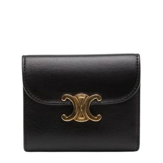 Celine Pre-owned Wallets, female, Black, Size: ONE SIZE Pre-owned Wallet (tri-fold)