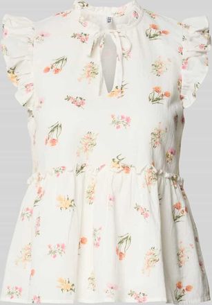 Pieces Regular Fit Schluppenbluse aus reiner Baumwolle Modell EMMA in Weiss, Gr&ouml;&szlig;e XL