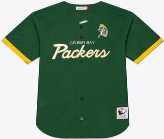 Mitchell & Ness Mens Mitchell & Ness Green Bay Packers Green Head Coach Mesh Full-Button Fashion Jersey at Nordstrom, Size Xxx-Large