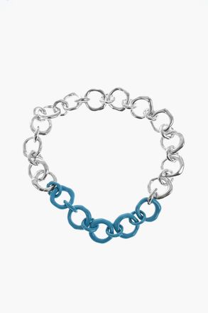 Jil Sander Enameled Brass Chain Necklace NEW LIGHTNESS Jil Sander
