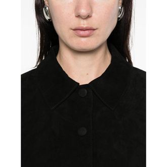 By Malene Birger Goat Suede Cropped Jacket - Black