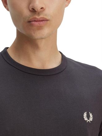 Fred Perry Ringer Cotton T-Shirt - Gray