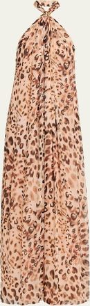 Cara Cara Marion Twisted Open-Back Halter Maxi Dress